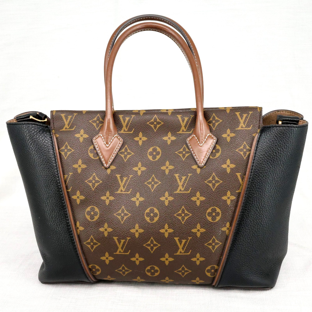 Louis Vuitton Bag W PM Tote Monogram Brown Black Pebbled Leather Handbag - Picture 2 of 16